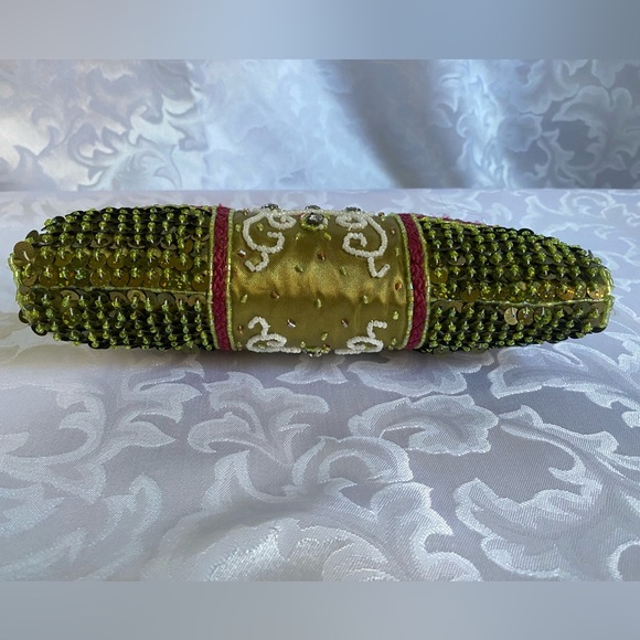 Vintage 80s Beaded Boho Crossbody Purse, Great Condition - Picture 6 of 8